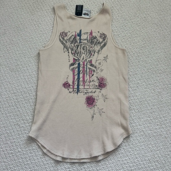 Harley-Davidson Tops - Harley-Davidson Beige Waffle Knit Top